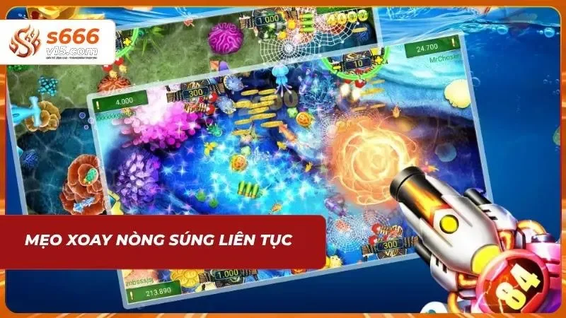 Kỹ thuật xoay nòng súng đều tay bao vây và rải đạn tối ưu lên toàn bộ sinh vật đại dương