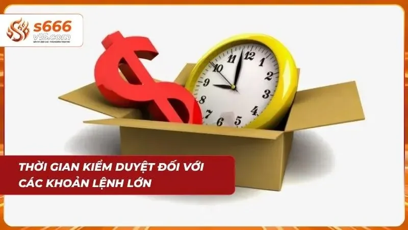 Thời gian đối với các khoản lệnh lớn
